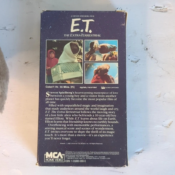 Showtime ET Movie Memorabilia 12" Plush and VHS Set 80's 1982 Nostalgic Vintage - Picture 7 of 9